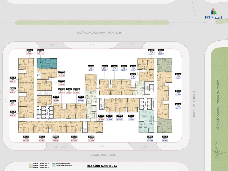 Căn hộ FPT Plaza 3 tầng 18-24
