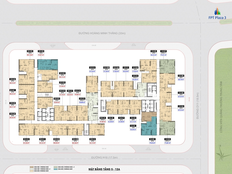Căn hộ FPT Plaza 3 tầng 5-12A